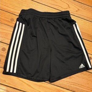 Adidas Black Girls XL size 16 Athletic Mesh Soccer Shorts